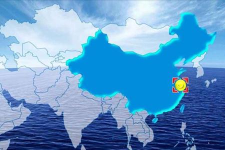 中国地图定位显示特效动画PPT模板