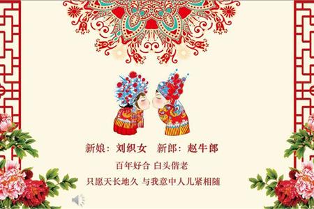 中国风婚礼相册PPT模板
