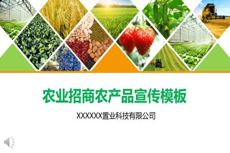 农业招商农产品宣传推广PPT模板