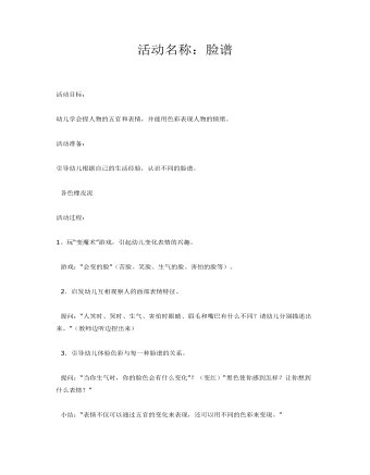 中班美术：脸谱课件教案(最全)