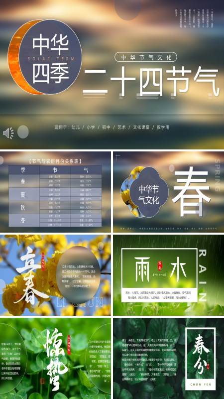 中华传统二十四节气介绍PPT下载课件
