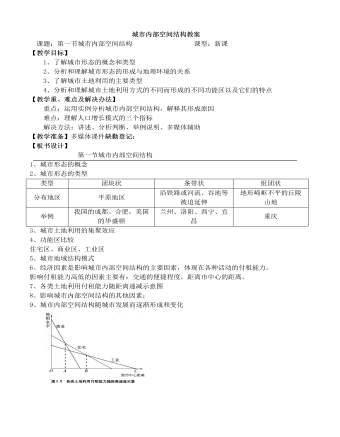 人教版高中地理必修2城市内部空间结构教案（参赛版）