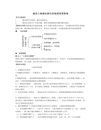 人教版高中地理选修2建设上海浦东新区的地理背景教案（订稿版）