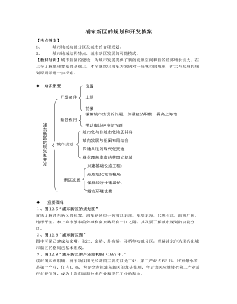 人教版高中地理选修2浦东新区的规划和开发教案（精品版）